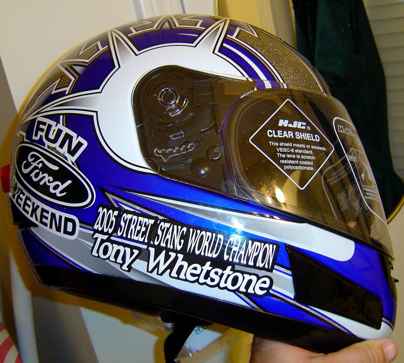 Street Stang championship helmet detail