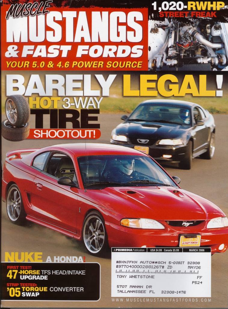 Muscle Mustangs and Fast Fords March 2006 cover